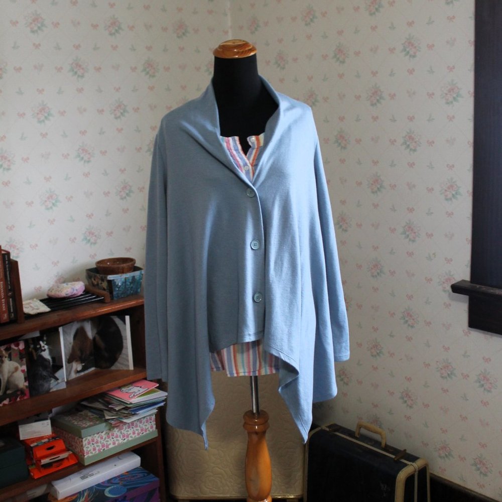 Talbots Light Blue Swing Cardigan, Small